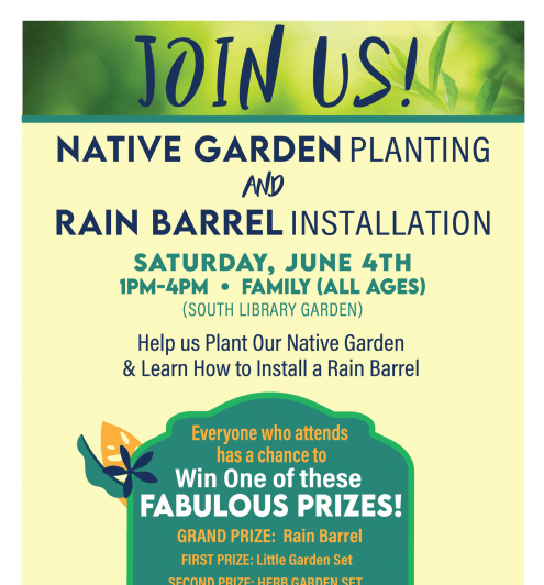 Rain Barrel and Native Garden Planting