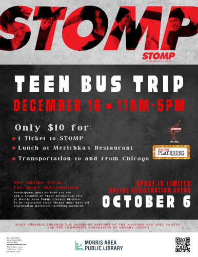 Signup for STOMP Teen Bus Trip