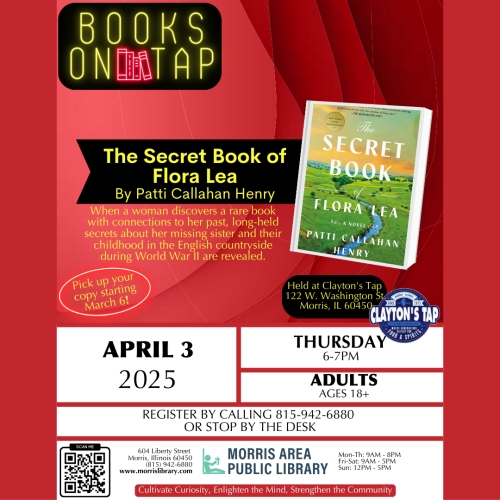 Books on Tap – April 3, 2025 – The Secret Book of Flora Lea