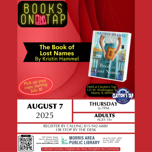 Books on Tap – August 7, 2025 – The Book of Lost Names