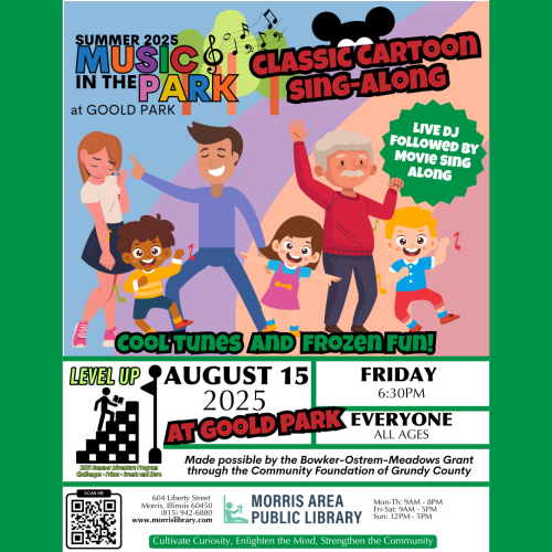 2025 Music in the Park: Classic Cartoon Sing Along – Friday, August 15, 2025